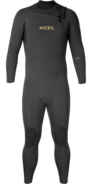 2026 Xcel Mens Comp 5/4mm Chest Zip Wetsuit MN54ZXC4BK - Black